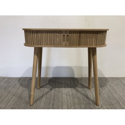 Console ovale 80x30cm en bois couleur naturelle | Macabane