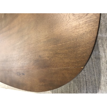 Table basse carré en manguier et pied couleur ivoire | Meubles Macabane