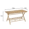 Inklapbare eettafel van bamboe 140x70cm | Macabane Meubelen