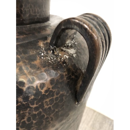 Vase Aluminium HONORE 45cm antikes schwarzes Kupfer