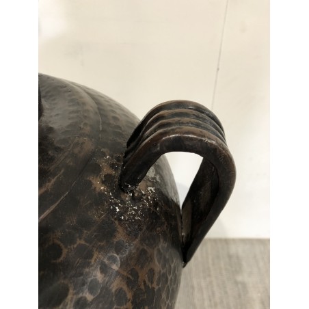 Vase Aluminium HONORE 45cm antikes schwarzes Kupfer