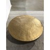Table basse coque ronde doré antique | Seconde Main