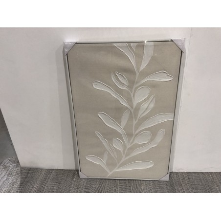 HOMER Wall Decoration 83x123cm Flower Motifs - Natural Frame