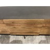MAXENCE TV Stand with 2 Doors and 1 Drawer - Recycled Teak Wood and Anthracite Grey Metal Legs