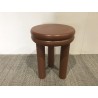 Runder Beistelltisch aus terrakottafarben lackiertem Holz D35cm | Macabane Möbel