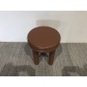 Table d'appoint ronde en bois peint terracotta D35cm | Meubles Seconde main