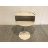 Round side table in beige steel, D35cm | Agathe Collection