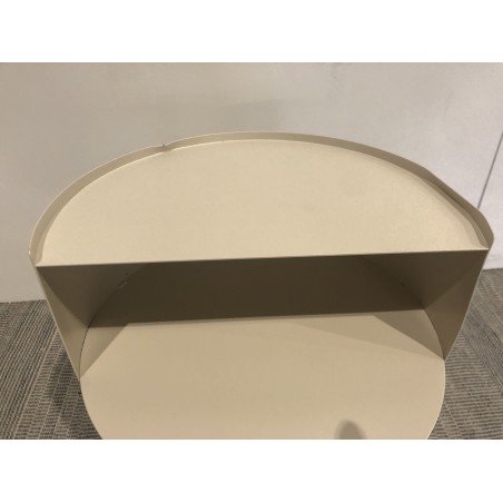 Table d'appoint ronde en acier beige D35cm | Collection Agathe