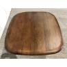 Table basse 70x70cm en manguier pied métal ivoire | Seconde Main