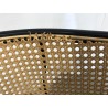 Seconde main - Lot de 2 chaises  - Assise tissu noir - Effet cannage