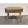 Console ovale 80x30cm en bois couleur naturelle | Macabane
