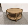 80.5cm wooden coffee table with rattan shelf | Amy Collection
