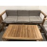 KIM Teak Wood Garden Furniture Set: 3-Seater Sofa, Armchairs, Coffee Table