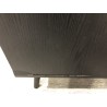 Couchtisch schwarz Holz ANGELO - 2 Schubladen und 1 Fach mit Wiener Geflecht