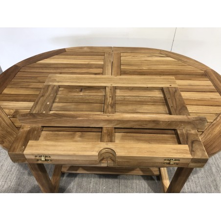 FUN Garden Table - Teak Wood - Oval - 120/180 x 90 cm