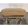 Console ovale 80x30cm en bois couleur naturelle | Macabane