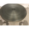 Table basse ronde 120x120cm en fer noir et bordure dorée | SECONDE MAIN