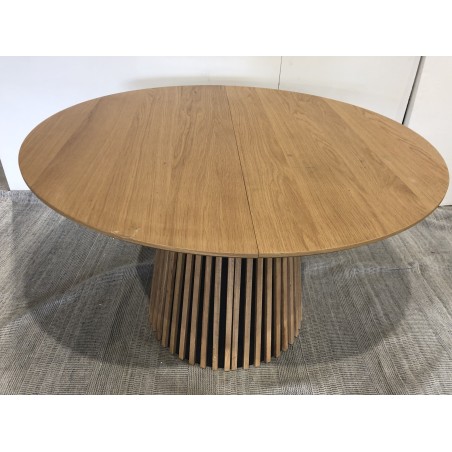 SECOND-HAND - Round extendable dining table L120/160/200