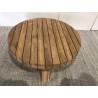 KALLY Round Garden Coffee Table 80x80m Recycled Teak Natural Color