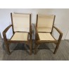 Ensemble de 2 fauteuils de jardin en bois teck - SECONDE MAIN