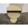 Table d'appoint ronde en acier beige D35cm | Collection Agathe