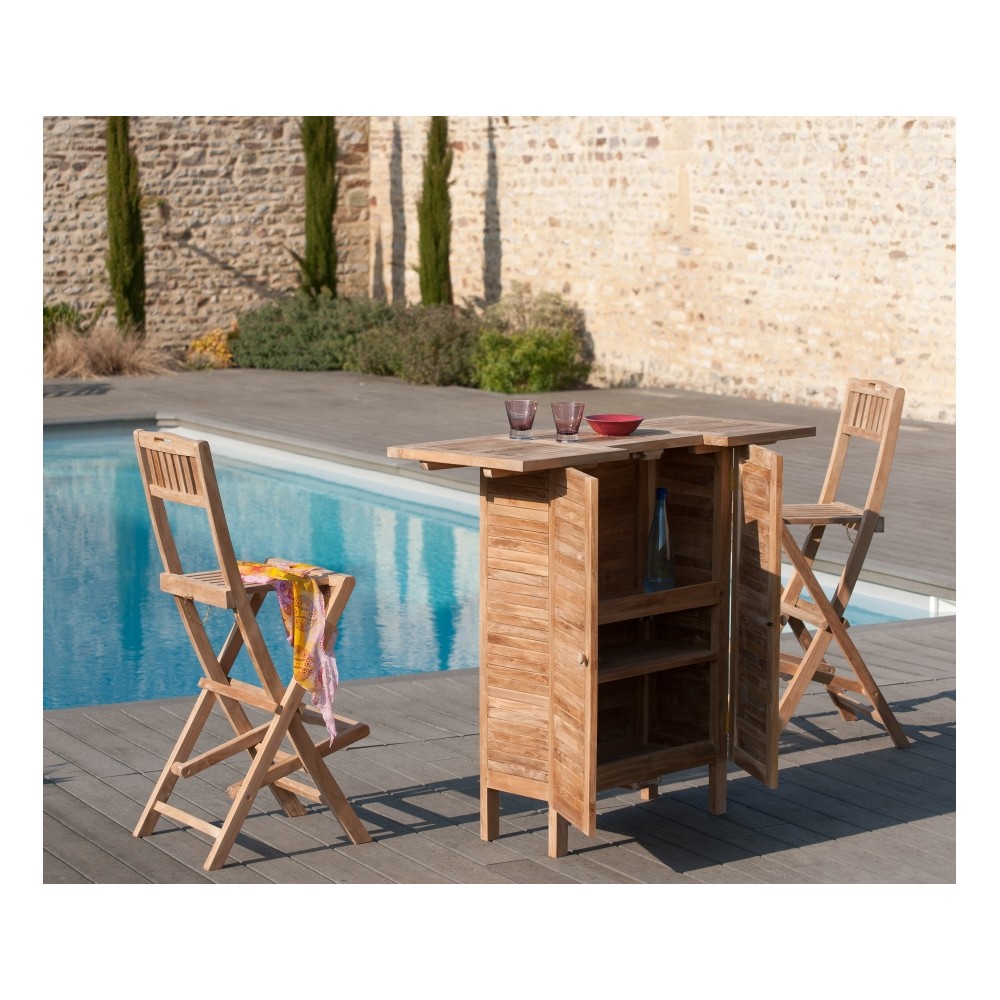 FUN Teak Wood Folding Garden Bar Chair - Premium Solid Teak FUN Teak Wood Folding Garden Bar Chair - Premium Solid Teak