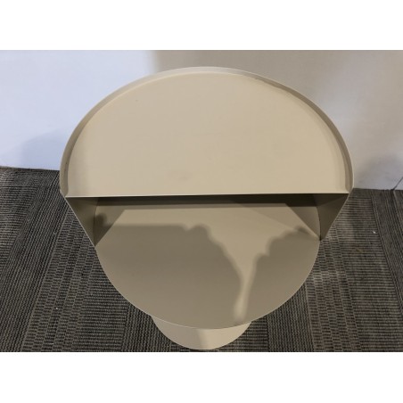 Table d'appoint ronde en acier beige D35cm | Seconde Main