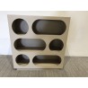 Buffet 70x23cm 6 niches en bois peint beige | Seconde main