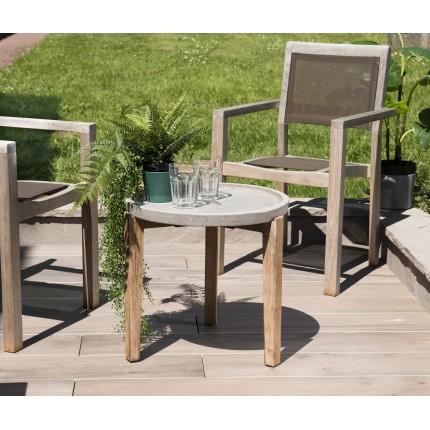 HECTOR - Round Concrete Garden Side Table 50x50 cm