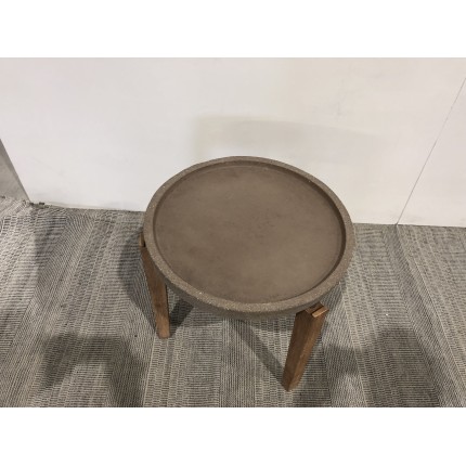 HECTOR - Round Concrete Garden Side Table 50x50 cm