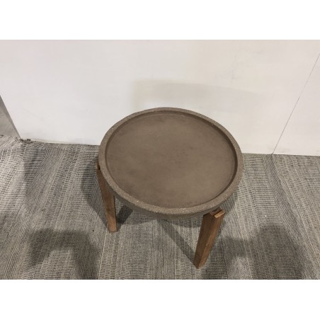 Ronde tuinbijzettafel HECTOR - Beton 50x50 cm