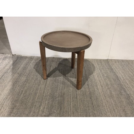 Ronde tuinbijzettafel HECTOR - Beton 50x50 cm