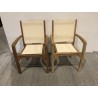 Ensemble de 2 fauteuils de jardin en bois teck - SECONDE MAIN
