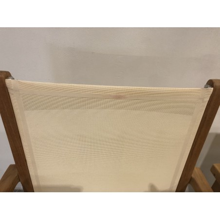 Ensemble de 2 fauteuils de jardin en teck - SECONDE MAIN