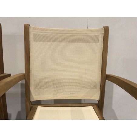 Set of 2 Teak Garden Armchairs - Premium Solid Teak Furniture