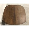 Square mango wood coffee table with ivory-coloured legs | Macabane Furniture