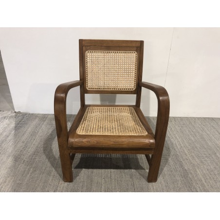 DAK Mindi Armchair with Dark Wood Cane Seat