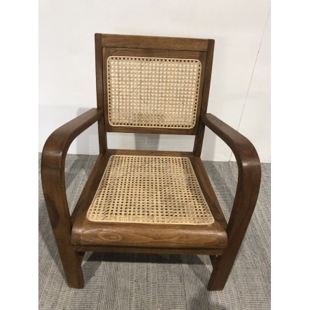 DAK Mindi Armchair with Dark Wood Cane Seat