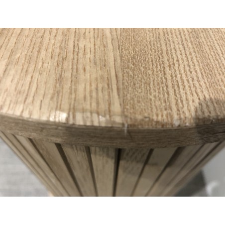 Oval sideboard, 80 x 33 cm, natural-coloured wood | Macabane Furniture
