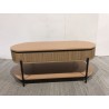 Table basse bois 2 tiroirs style rétro pin | Seconde Main