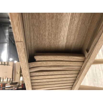 Oval console table 80x30cm in natural-coloured wood | Macabane