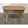 Console ovale 80x30cm en bois couleur naturelle | Macabane
