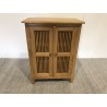 API Brown Cabinet with 2 Louvered Doors in Teak Wood
