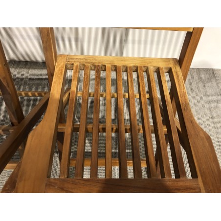 SECONDE MAIN - Lot de 2 chaises en teck huilé