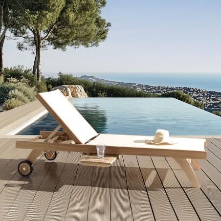 Sonnenliege Textilene beige - FUN MACABANE