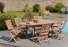 FUN - Garden Table for 6/8 People - Teak Wood - 150/200*90 cm