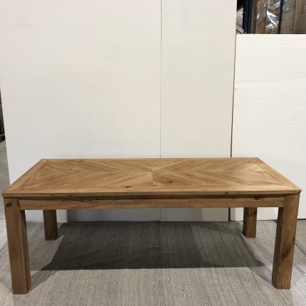 SECONDE MAIN - Table à manger marron 200x90cm Pin recyclé