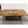SECONDE MAIN - Table rectangulaire pieds croisés extensible