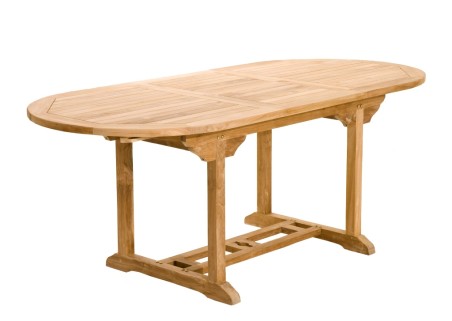 FUN - Garden Table for 6/8 People - Teak Wood - 150/200*90 cm
