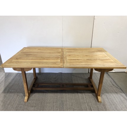 SECONDE MAIN - Table de jardin 8/10 personnes - rectangulaire extensible 180/240 x 100 cm en bois Teck huilé
